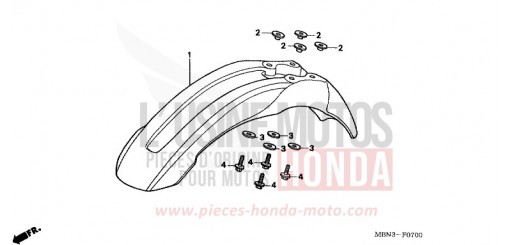 KOTFLUEGEL, VORNE XR650R5 de 2005